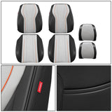 Touring Style Front Row Seat Covers Set - Black/Grey