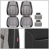 Voris Style Front Row Seat Covers - Black/Grey
