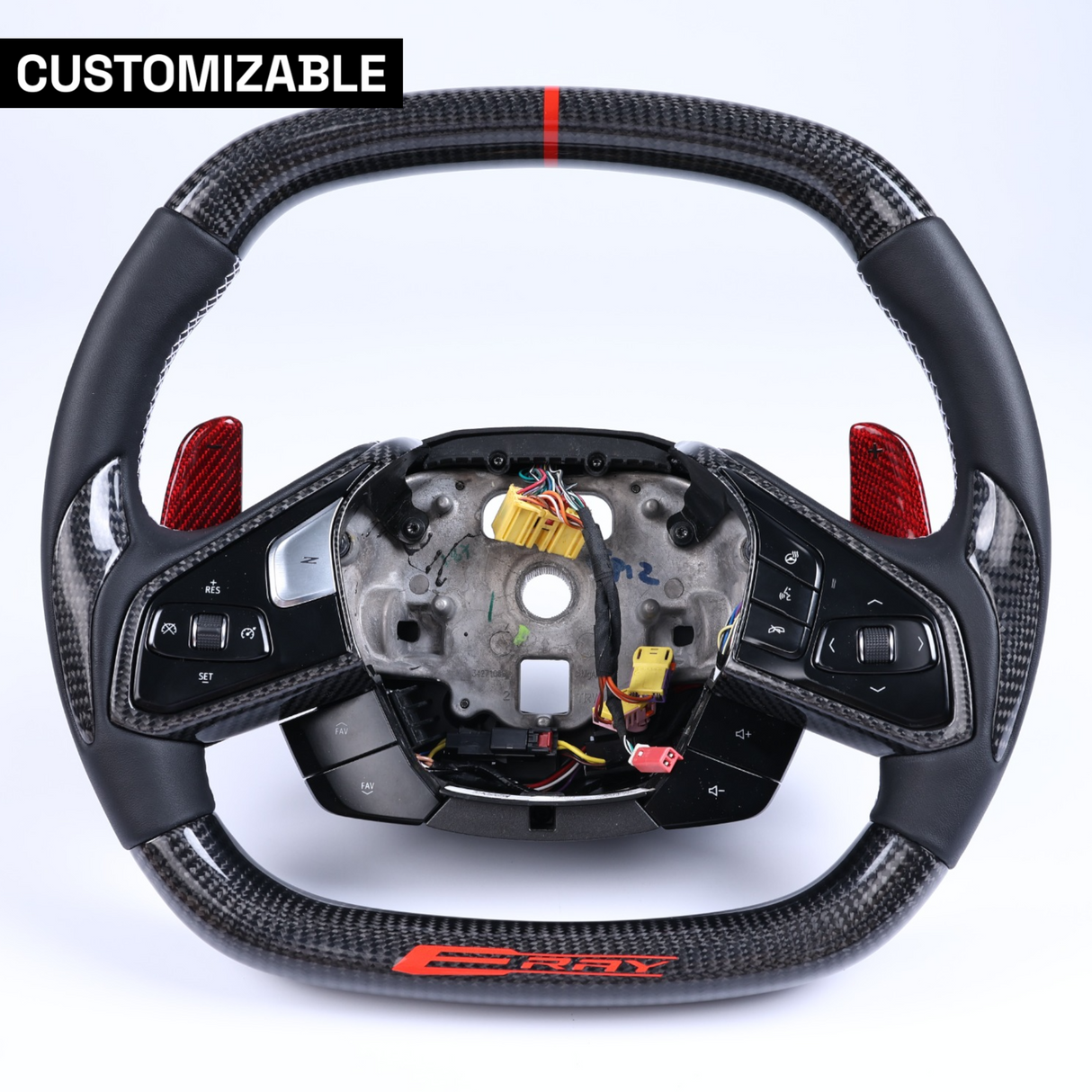 [Complete/Heated] C8 Corvette 2020+ Customizable Carbon Fiber Steering Wheel