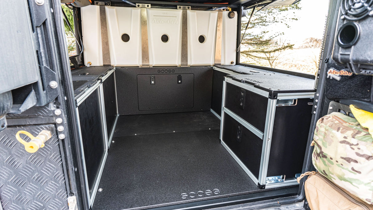 Alu-Cab Canopy Camper V2 - Toyota Tacoma 2005-2023 2nd & 3rd Gen. - Rear Double Drawer Module - 6' Bed