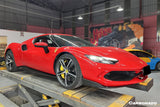 2022-UP Ferrari 296 GTB AF Style Dry Carbon Fiber Front Lip Splitter