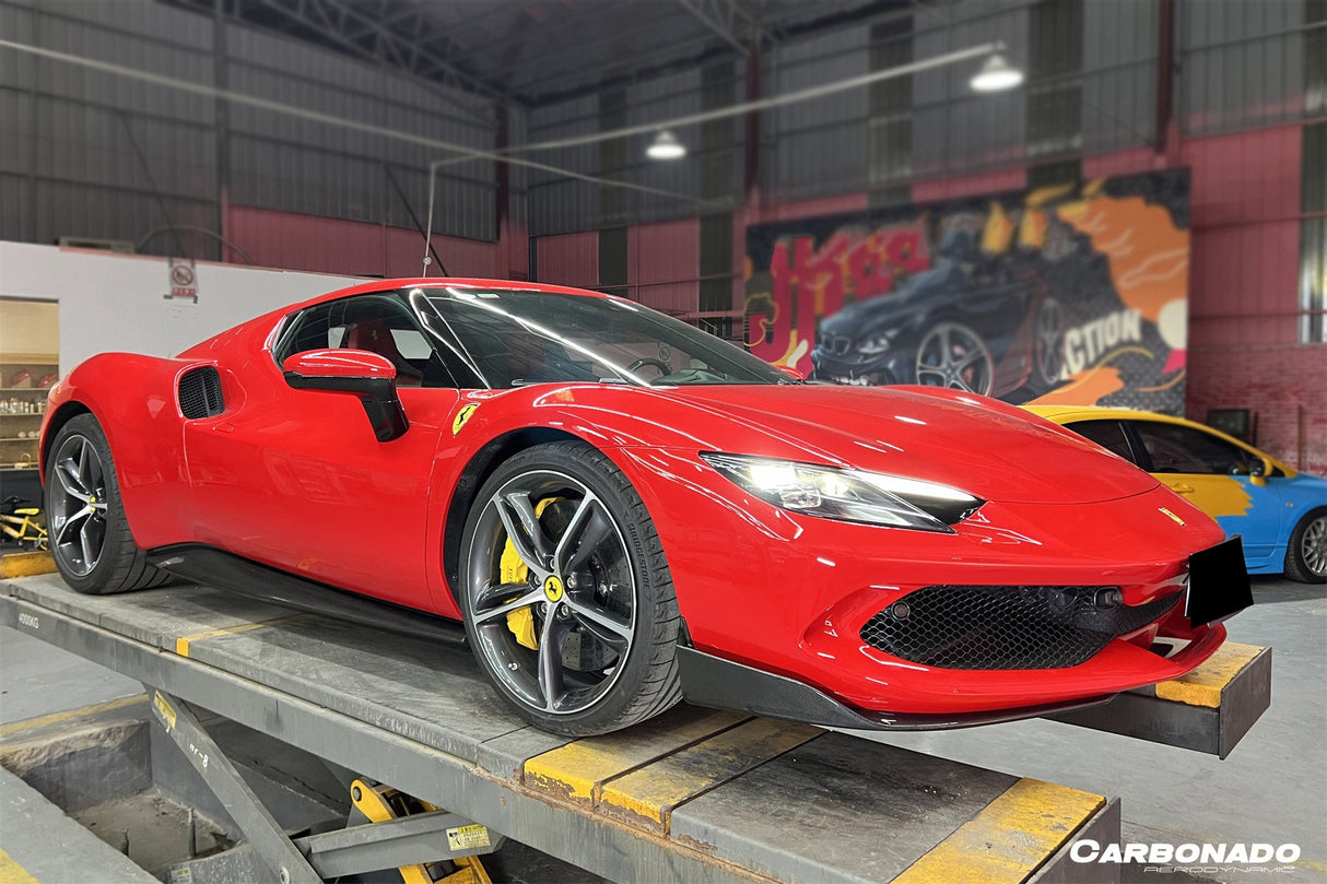 2022-UP Ferrari 296 GTB OEM Style Dry Carbon Fiber Side Skirts