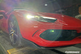 2022-UP Ferrari 296 GTB AF Style Dry Carbon Fiber Front Lip Splitter