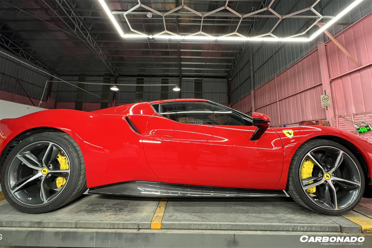 2022-UP Ferrari 296 GTB OEM Style Dry Carbon Fiber Side Skirts
