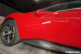 2022-UP Ferrari 296 GTB OEM Style Dry Carbon Fiber Side Skirts