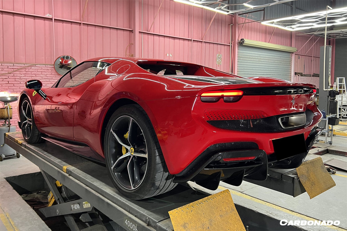 2022-UP Ferrari 296 GTB OEM Style Dry Carbon Fiber Side Skirts