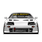 Bull Boost Vinyl Window Banner - Modern