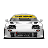 Bull Boost Vinyl Window Banner - Modern