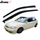 Fits 99-00 Honda Civic T-R Bumper Lip + Grille + Window Visor