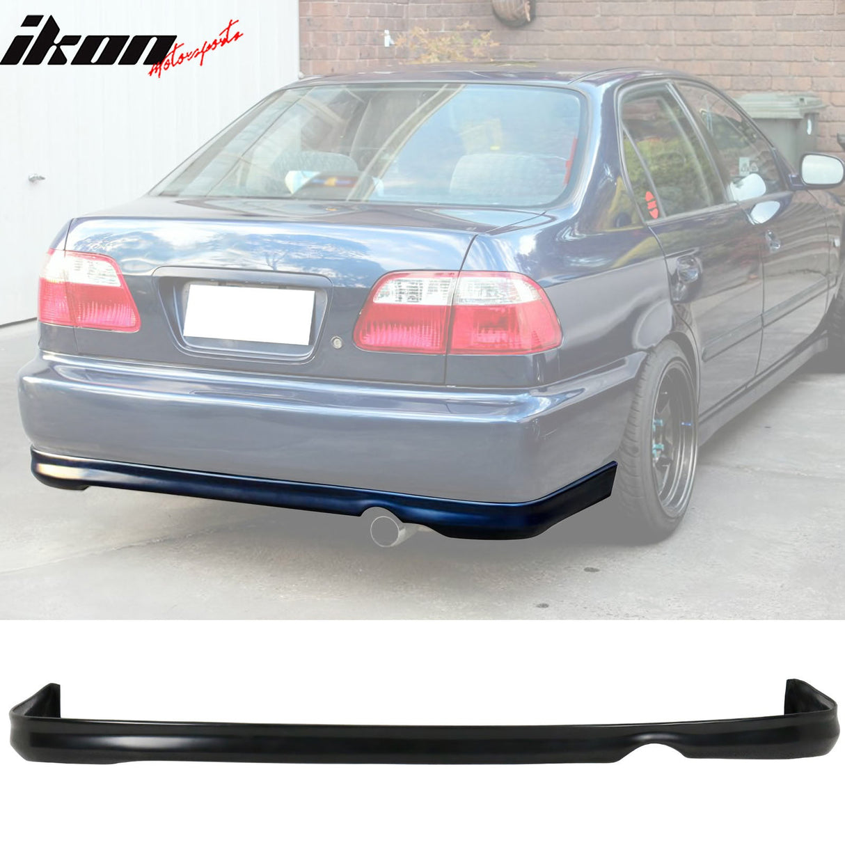 Fits Civic 96-98 Front + Rear Bumper Lip + Front + Sun Window Visor