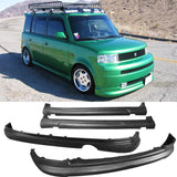 Fits 03-07 Scion xB Front+Rear Bumper Lip +Side Skirts K-Style Wagon