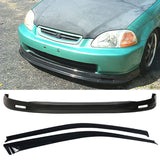 Fits Honda Civic 96-98 Front Bumper Lip Spoiler + Sun Window Visor