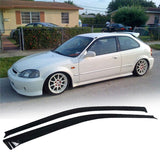 Fits Honda Civic 96-98 Front Bumper Lip Spoiler + Sun Window Visor