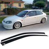 Fits Honda Civic 96-98 Front Bumper Lip Spoiler + Sun Window Visor