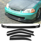 Fits Honda Civic 96-98 PP Front Bumper Lip Spoiler + Sun Window Visor