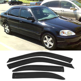 Fits Honda Civic 96-98 PP Front Bumper Lip Spoiler + Sun Window Visor