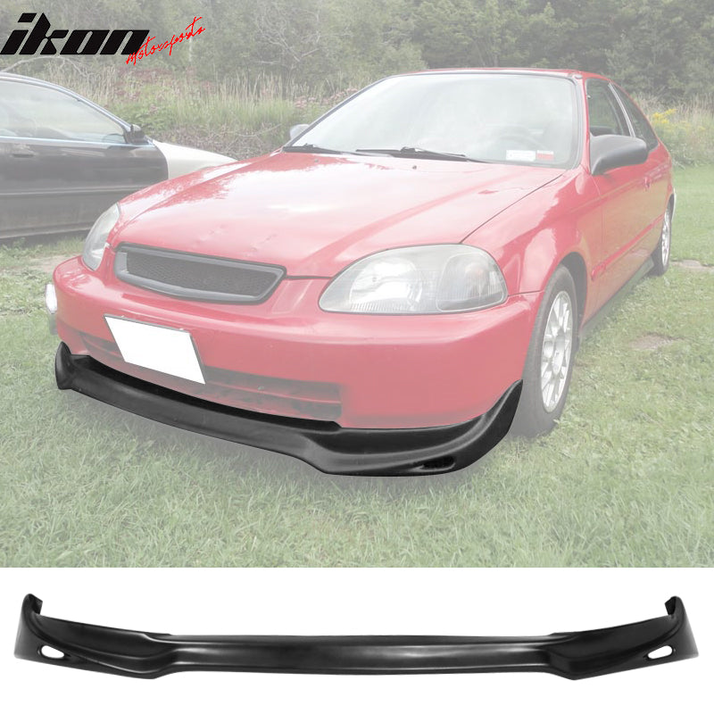 Fits 96-98 Civic 3D JUN Front Bumper Lip + Rear Bumper Lip Spats