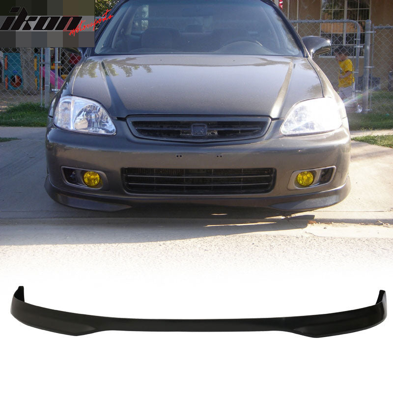 Fits 96-98 Civic 2Dr/Front T-R PP Bumper Lip + 2PC Rear Lip Spats