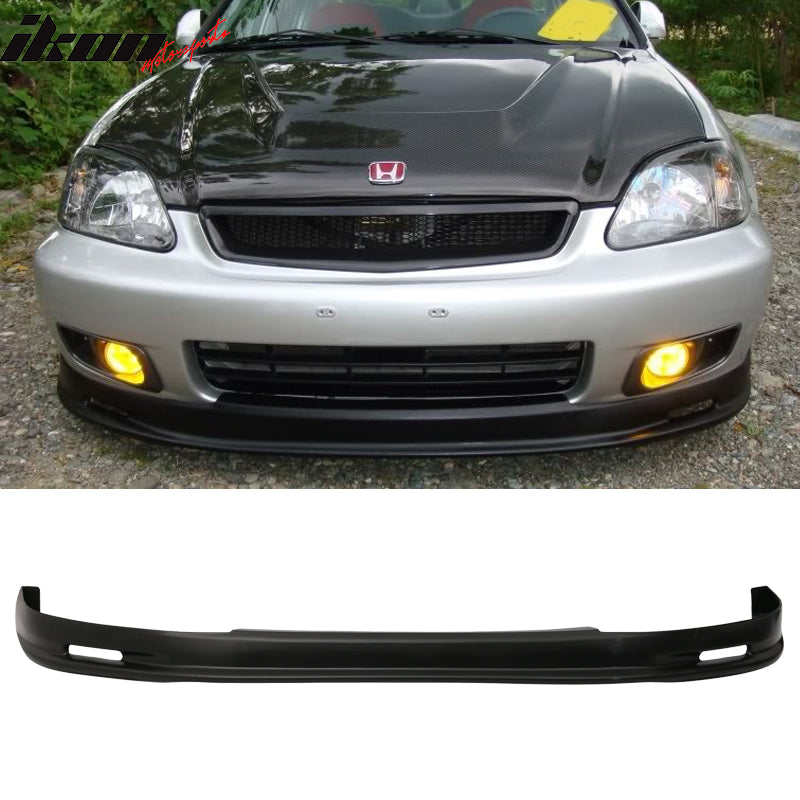 Fits 99-00 Civic Mugen PP Front Bumper Lip + 2PC Rear Bumper Lip Spats