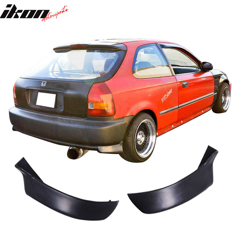 Fits 99-00 Civic T-R Front Bumper Lip +2PC Rear Bumper Lip Spats