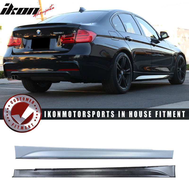 Fits 12-18 F30 PP Msport Side Skirts Rocker Panel + Splitter Extension