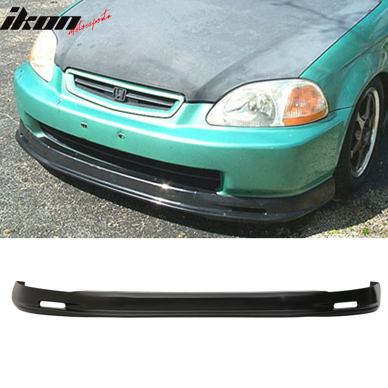 Fits 96-98 Civic 3D Mugen Front Bumper Lip + 2PC Rear Bumper Lip Spats