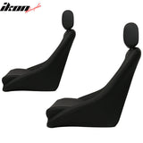 Pair Classic Bucket Single Seat With Slidersin Black Faux Leather PU