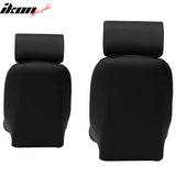 Pair Classic Bucket Single Seat With Slidersin Black Faux Leather PU