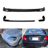 2001-2003 Honda Civic EM2 2DR Mugen Front + NEW TR Rear Bumper Lip