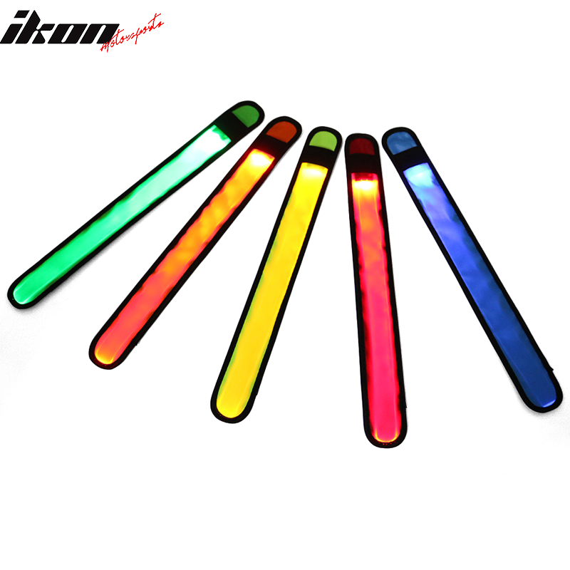 LED Slap Armband Lights Glow Safety Band for Night Running 35cm