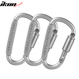 Camping Outdoor Alloy D-ring Screw Lock Buckle Carabiners 3PC
