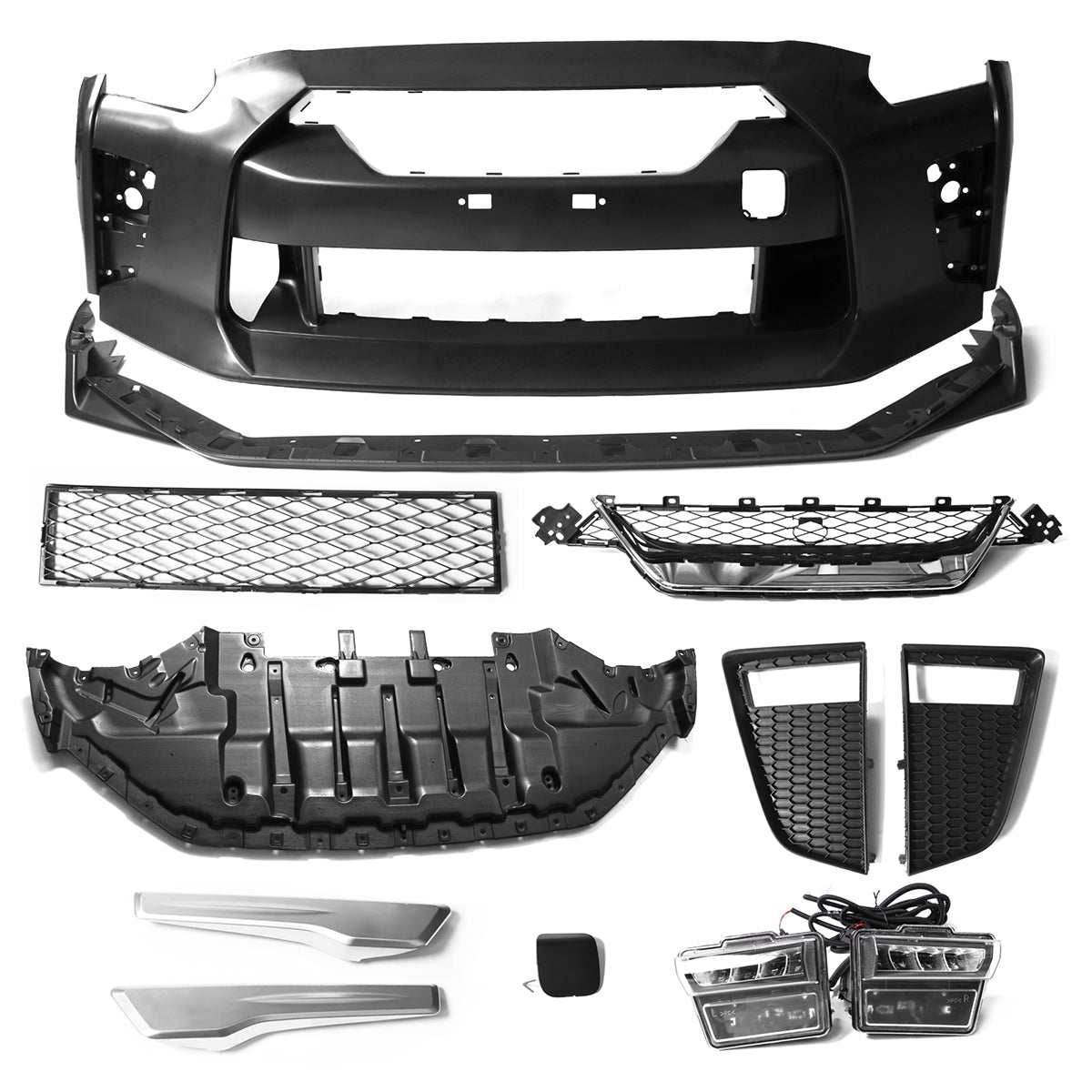 2009-2024 GTR Front & Rear Bumper & Hood & Side Skirts & Tail Lights