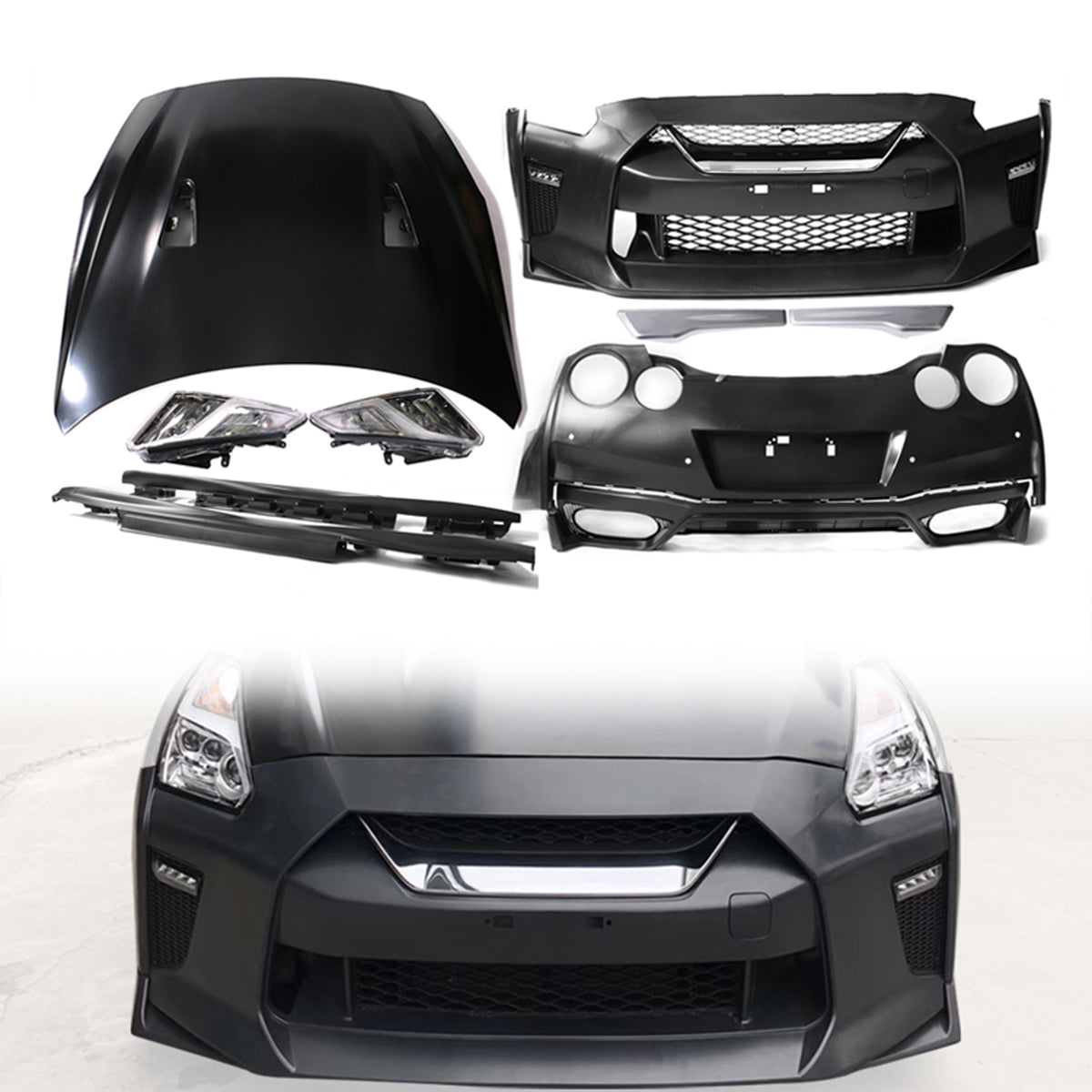 2009-2024 R35 GTR Bumper & Hood & Side Skirts & Headlights