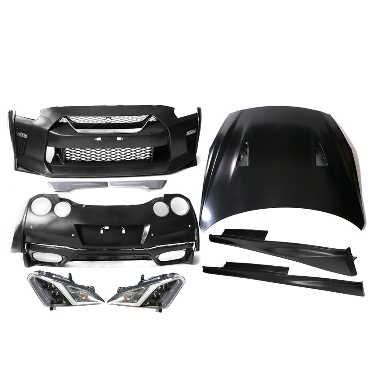 2009-2024 R35 GTR Bumper & Hood & Side Skirts & Headlights