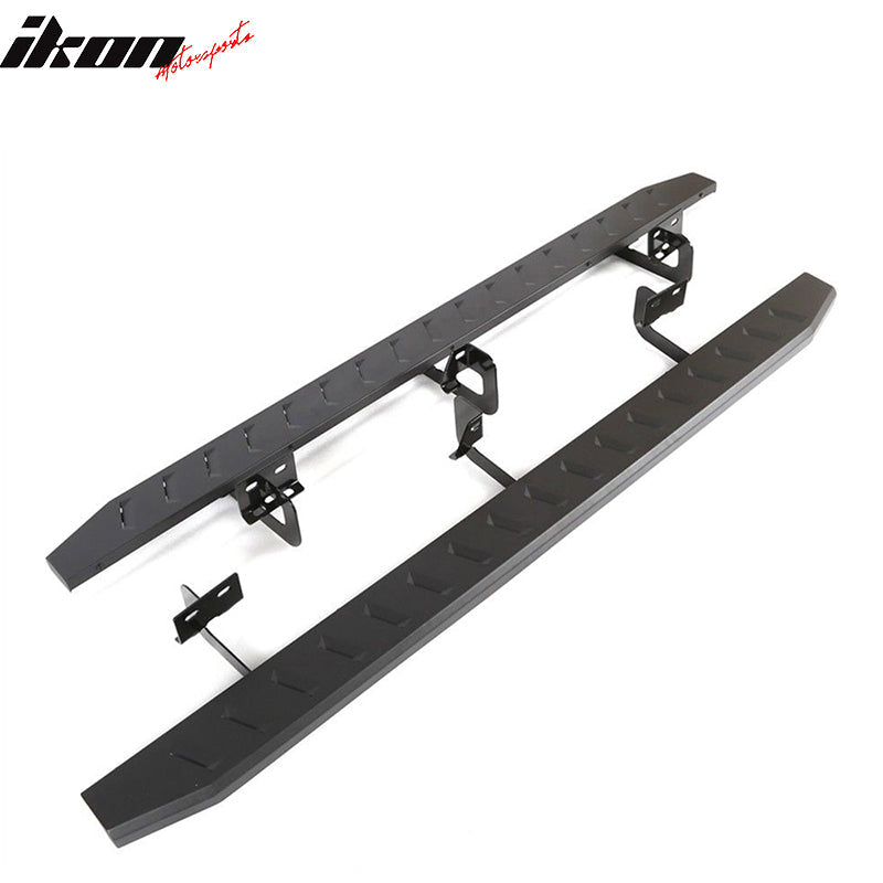 2009-2023 Dodge Ram Quad Cab Texture Black Side Step Bars Carbon Steel