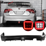 2006-2011 Honda Civic MUG RR Front Bumper Rear Lip With 3rd Light