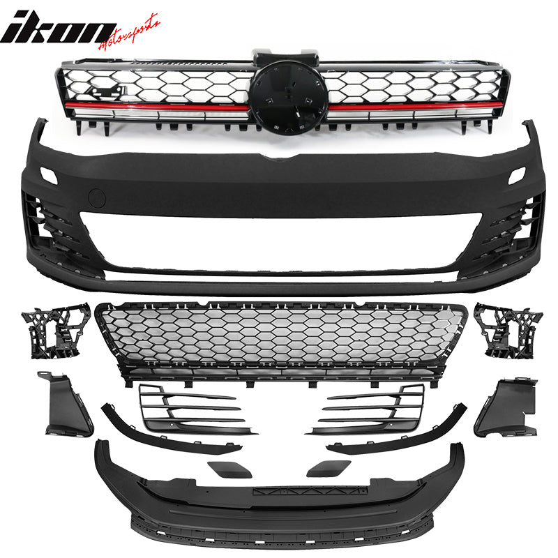 2015-2017 Golf 7 MK7 GTI Type Front Bumper + Grill Logo Badge Base