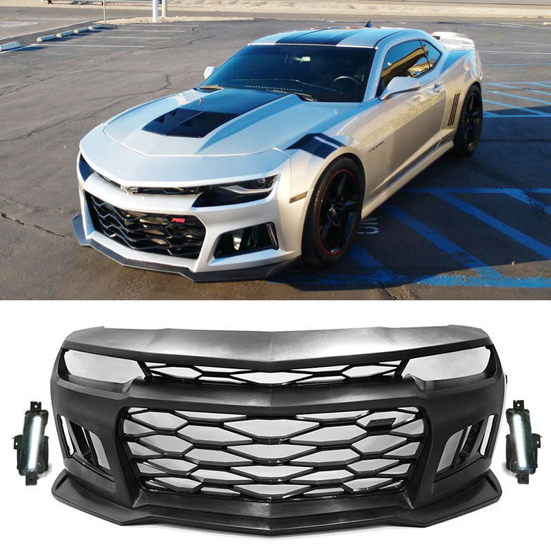 Front Bumper Cover for Chevy Camaro 2014-2015 ZL1 Style with DRL Fog Light