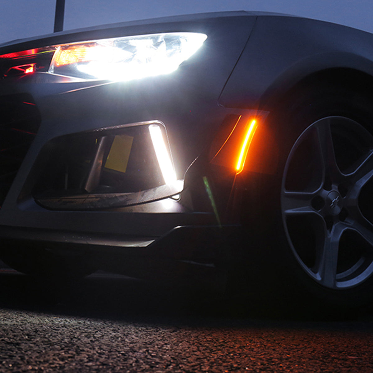 Front Bumper Cover for Chevy Camaro 2014-2015 ZL1 Style with DRL Fog Light