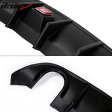 2015-2023 Dodge Charger Black Rear Bumper Diffuser Red Brake Light PP
