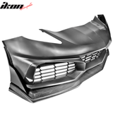 2014-2019 Chevy Corvette C7 ZR1 Style Black Front Bumper + CF Splitter