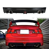 Fits 06-11 Civic MG RR Rear Diffuser Twin Outlet w/Red 3rd Brake Light