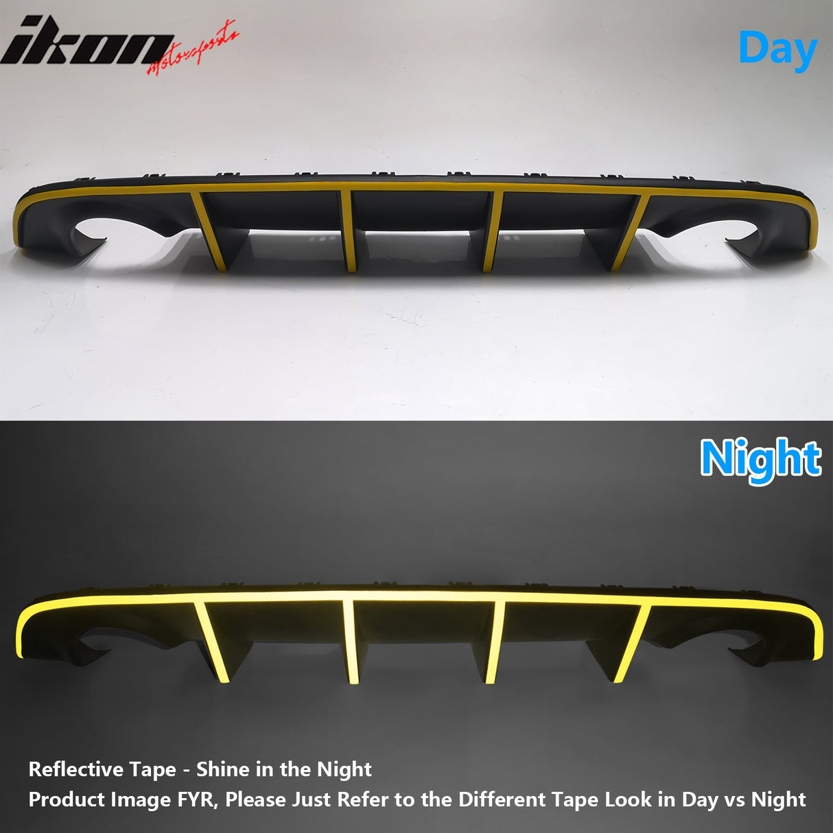 2012-2014 Charger SRT8 V2 Style Rear Diffuser w/ Reflective Tape