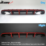 2012-2014 Dodge Charger OE Style Rear Diffuser w/ Red Reflective Tape