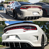 2015-2023 Dodge Charger SRT Rear Diffuser with Reflective Tape PP