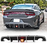 2015-2023 Dodge Charger Rear Diffuser w/ LED Lamp & Reflective Tape PP
