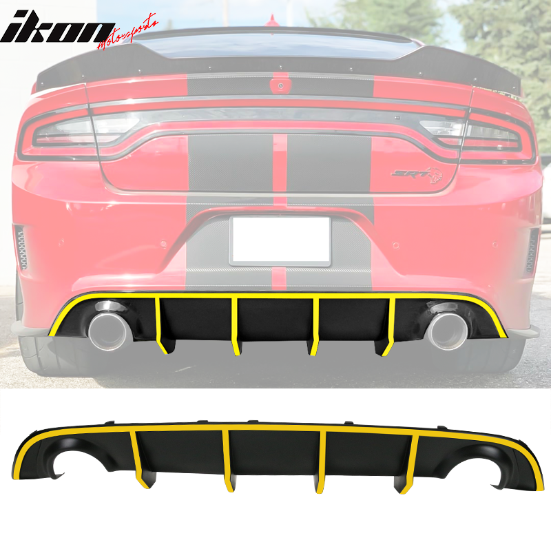 2015-2023 Dodge Charger SRT V2 Rear Diffuser with Reflective Tape PP