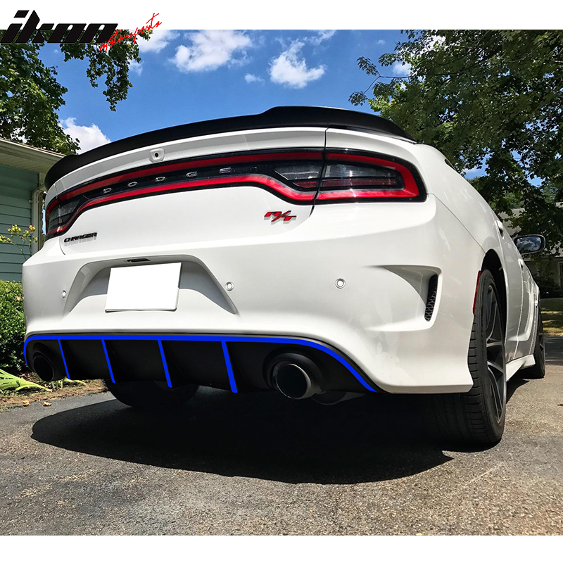 2015-2023 Dodge Charger SRT V3 Rear Diffuser with Reflective Tape PP
