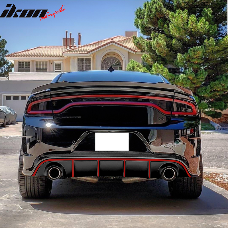2015-2023 Dodge Charger SRT V3 Rear Diffuser with Reflective Tape PP