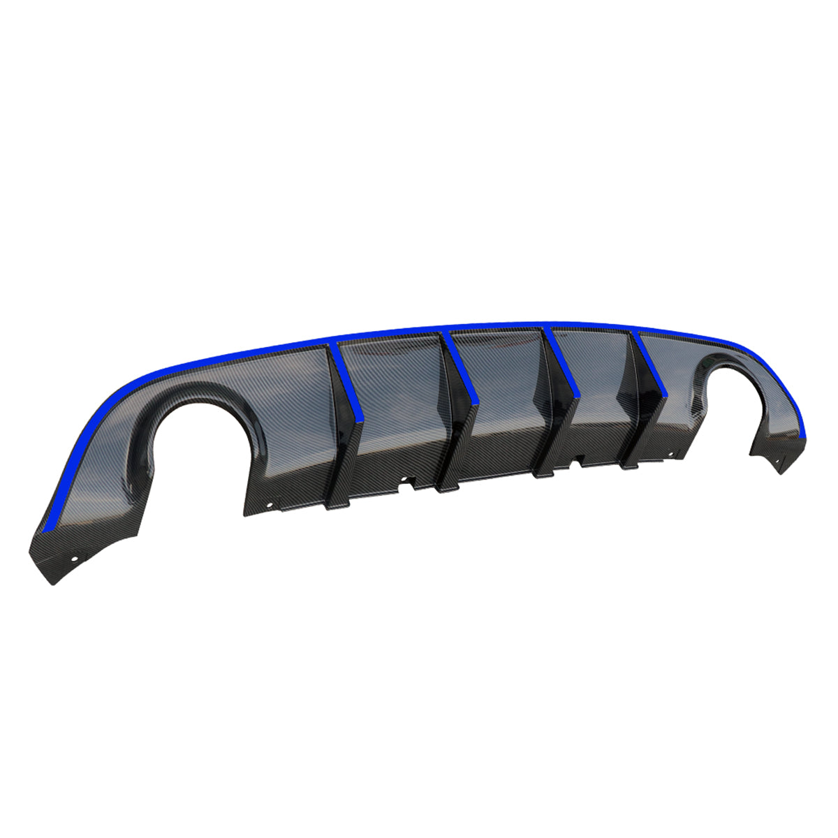 2015-2023 Dodge Charger SRT V3 Rear Diffuser with Reflective Tape PP